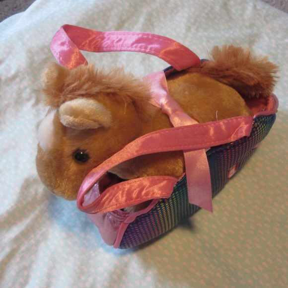 stuffed pony with bag - Picture 3 of 7